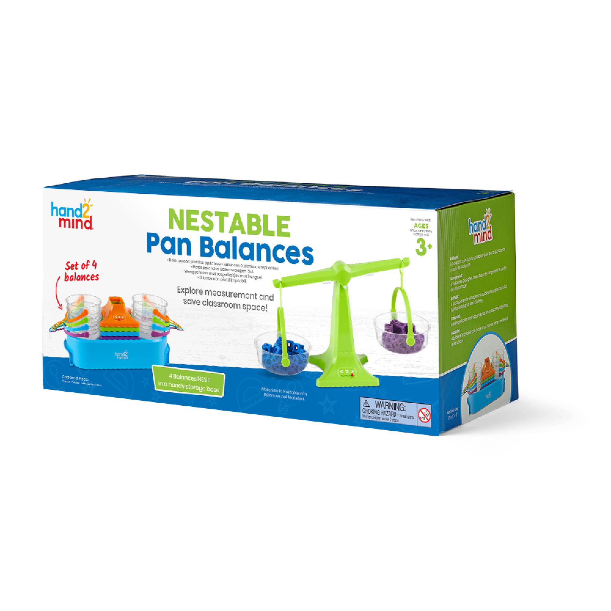 Hand2mind® Nestable Pan Balances, 4ct.